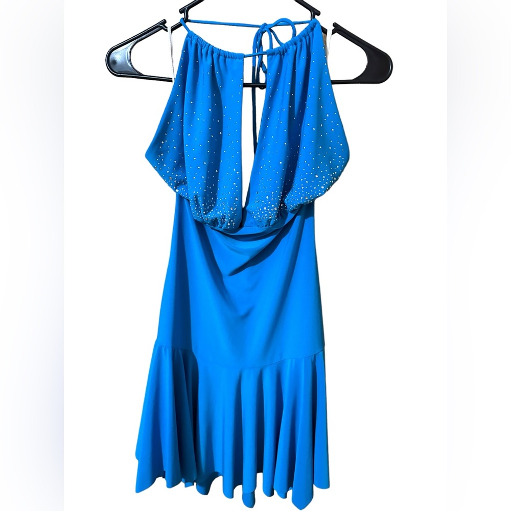 Vintage High Sense Blue Low Back Dress Size S
